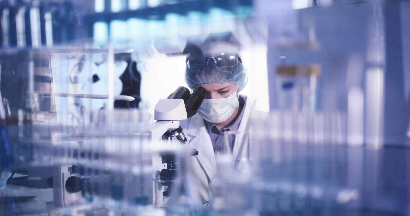 female biologist in a laboratory