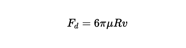 Formula Stokes Law Drag Experienced by Read
