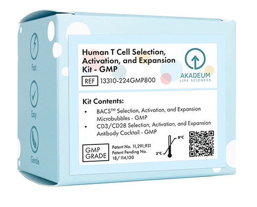 Akadeum Human T Cell Selection, Activation and Expansion GMP Kit Product Box