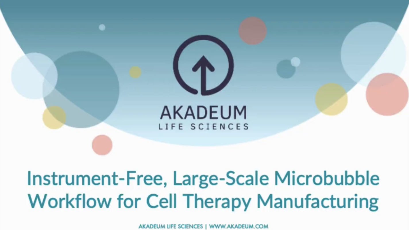 Instrument-Free, Large-Scale Microbubble Workflow for Cell Therapy Manufacturing